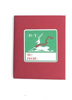 Letterpress 20 Holiday Christmas Sticker Tags Made in The USA(Reindeer)