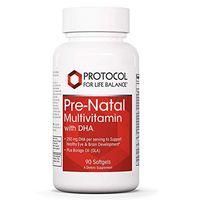 Protocol For Life Balance - Pre-Natal Multitamin with DHA - Prenatal Multivitamin for Women to Support Healthy Eye, Brain Development with Folic Acid (Folate), Borage Oil, Biotin - 90 Softgels