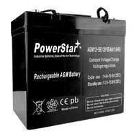 12v 50Ah Threaded (AGM & VRLA) Sealed Lead Acid Battery Spill Proof - Now 55AH