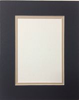 22x28 Black and Tan Double Picture Mats or Photography Matting Bevel Cut for 16x20 Pictures