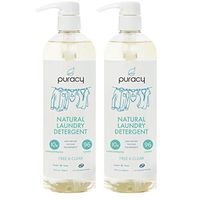 Puracy Liquid Laundry Detergent, 192 Loads, Hypoallergenic, Natural Stain Enzymes, Free & Clear, 2-Pack