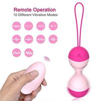 Wireless Remote Control Kegel Exercise Weight, Ben Wa Balls Designed for Beginners and Advanced, 10 Vibration Modes for Improve Bladder Control and Pelvic Floor Movement（Purple） (Pink Mini)