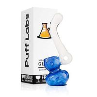 Labs Glass Water Bub Device with a Carb (Blue, 5 Inch)