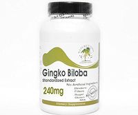 Ginkgo Biloba Standardized Extract 240mg 24% Glycosides ~ 100 Capsules - No Additives ~ Naturetition Supplements