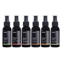 Mask Toilet Spray, Mixed Fragrance (Inc Coconut & Lime, Teakwood & Tobacco, Green Tea & Lemongrass), 2-Ounce (6 Pack), Deodorizer Bathroom Spray