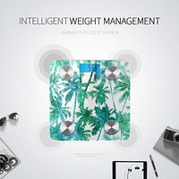 Bluetooth Scale Weight Cartoon Summer Seaside Tree Beach Weighing Scales for People Body Fat Composition Monitor Analyzer with Smartphone App for Body Management-396 Lbs
