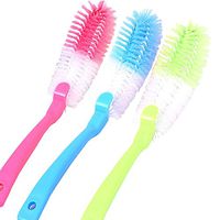 Extended Handle Cup Brush Baby Bottle Brush Scrubber Glass Cleaner Strong Decontamination Bottle Cleaning Brush Kitchen Tool 3Pack
