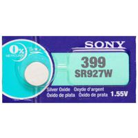 Sony 399 (SR927W) 1.55V Silver Oxide 0%Hg Mercury Free Watch Battery (2 Batteries)
