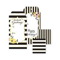 C.R. Gibson Package Of 8 Jumbo Holiday Gift Tags, 4 Each Of 2 Designs, Extra Large Tag Measures 3" x 6.25" - Blush Holiday