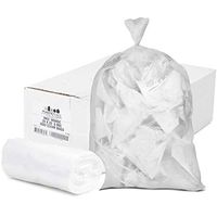 Plasticplace 6 Gallon Trash Bags │ 6 Microns │ Clear Garbage Can Low Density Liners │ 20" x 22" (2000 Count)