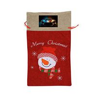 VAbBUQBWUQ Fashion Picture Element Santa Clause Drawstring Candy Goody Toy Gift Stocking Bag Holiday Wrapping Party Favors Presents Decorations