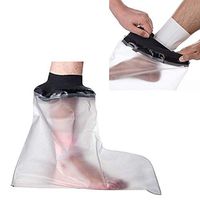 Leg Cast Cover,Soniker Adult Foot Cast Cover for Shower Swimming,Full Size Transparent Watertight Foot Wound Bandage Protector to Broken Surgery Feet Toes Shank Ankle Wound - Reusable & Lightweight