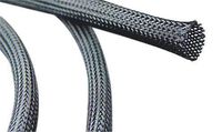 Black Economical PET Expandable Braided Cable Sleeving (3/4" Diameter (Size Range 1/2"-1 1/4"), 25Ft Long)