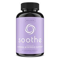 Soothe Thyroid Support and Adrenal Support Supplement - 2 in 1 Natural Vegan Formula to Support Energy, Metabolism, Adrenal Fatigue Relief, Stress Response, and Cortisol Balance