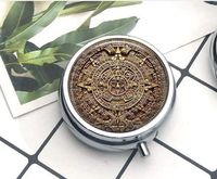 Mayan Calendar - Mayan Art - Mexican Calendar - Mayan Keychain - Aztec Calendar, Dance Recital The Pill Box/Pill case Literary Jewelry
