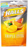 Halls Mentho-Lyptus Drops Sugar Free Citrus Blend - 25 ct, Pack of 6
