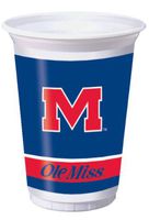 8-Count 20-Ounce Printed Plastic Cups, University of Mississippi
