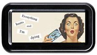 Coastal Colors Everything Hurts and I'm Dying Sarcastic Snarky Humor Metal Tampon Case: Holds Up to 8 Tampons Crush-Proof in Your Purse