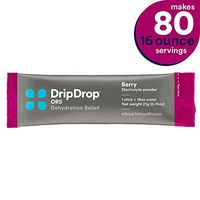 DripDrop ORS – Patented Electrolyte Powder for Dehydration Relief Fast - For Workout, Hangover, Illness, Sweating & Travel Recovery - Berry - 80 x 16oz Servings