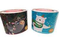 Kleenex Tissues Christmas Holiday Decorator Packages Sloth and Polar Bear It's The Most Wonderful Time, Oval, 2 Packs, Bundle Set