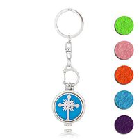 Aromatherapy Scent Jewelry Essential Oil Keychain Diffuser Charm Cross Prayer Locket Yoga Healing Dangle Pendant