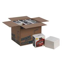 Georgia Pacific Professional 25024 Brawny Industrial Heavy Duty Qrtrfld Shop Towels, 13x13, White, 70 Per Pack (Case of 12 Packs)