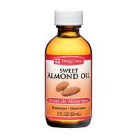 De La Cruz Sweet Almond Oil, No Preservatives or Artificial Colors, Expeller-Pressed, Non-GMO 2 FL OZ
