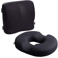 Bundle Donut Pillow with Lumbar Support for Office Chair - 100% Memory Foam