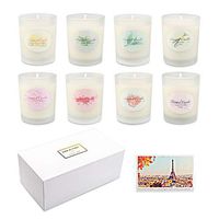 8 Pack Scented Candles Gifts Package for Women, 100% Natural Soy Wax, 2.5 Oz Portable Glass Candles with Strongly Fragrance Essential Oils for Stress Relief and Aromatherapy,Ideal for Mother’s Day