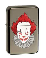 Hat Shark We All Float Down Here Horror Movie Clown Vector KGM Thunderbird Vintage Lighter - Sparkle Black