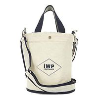 I WAS PLASTIC ECO REVERSIBLE BUCKET BAG NAVY & IVORY