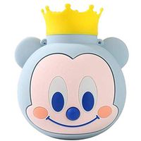 Hao chen Cute Silicone hot Water Bottle,Mini Hand Warmer Hot and Cold Heating Bag for Man,Women (Blue Doll)