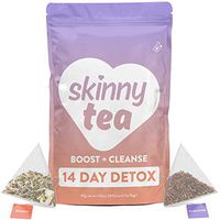 Skinny Tea 14 Day Detox Tea for Weight Loss and Reduced Tummy Bloating: The Original 2-Step Detox Tea Program Includes 14 Morning Boost & 14 Evening Cleanse Pyramid Tea Bags