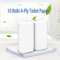 10 Rolls 4-Ply Toilet Paper, Silky & Smooth Professional coreless Paper Towels for Home Kitchen, Household Sanitary Rolls Toilet Tissue, Soft Strong and Highly Absorbent Hand Towels for Daily Use (10)