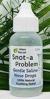Urban ReLeaf Snot-A-Problem ! Gentle Saline Nose Drops, 100% Natural, Soothing Relief for Mucus, Respiratory, Allergies, Dry Nose, Colds.