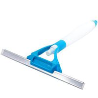 SAVORLIVING Squeegee Window Cleaner with Spray Bottle, All Purpose Squeegee for Shower, Mirror, Window, Car Glass, Floor, Silicone Window Wiper Blade 10'' (Blue)