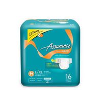 Assurance Stretch Briefs with Tabs, Ultimate Absorbency, L/XL, 16 count