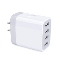 USB Wall Charger, Hootek 4 Port USB Charger Plug 4.8A Power Adapter Multi Port Phone Charger Block Cube Compatible iPhone 11 Pro Max XS Max XR X 8 7 6 Plus, iPad, Samsung Galaxy S10 S9 S8 Note 10 9 8