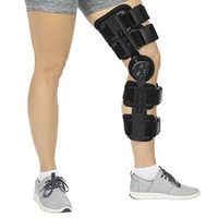 MYJZY Hinged Knee Brace for Meniscus Tear,Adjustable Leg Stabilizer,Post Op Knee Brace for Recovery Stabilization,Medical Orthopedic Support Immobilizer After