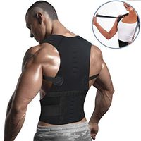 Magnetic Back Braces for Back Pain - Adjustable Posture Corrector for Men & Women - 2 Steel Bone Provides Lumbar Support - Corrective Posture & Relieve Fatigue (Black(New), Medium)