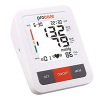 Procare Digital Blood Pressure Monitor – Intelligent Automatic Upper Arm BP Machine – Pulse Rate Meter with 90 Memory Readings – White Light Large - WHO Classification