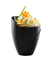 SWEET FLAVOR - Kalei Elegant Design Mini Cup 5oz Black Tasting Sample Shot Glasses, Dessert Cups 40 pieces per box -