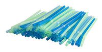 Flexi-Strawz Disposable Straws for Drinking, Flexible Straws for Parties, Straws for Kids and Adults Blue and Green, 100-Pack, Set of 3 (Total 300 Straws)