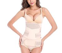 Ewanda store 3 in 1 Postpartum Support Recovery Belly Wrap Girdle Support Band Belt Body Shaper,X-Large
