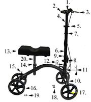 Replacement Parts for Drive 790 Knee Walkers - All Parts Sold Separately - 5.Handle Bar Adj. Lock - 5B Serial #'s