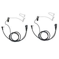 GoodQbuy® 2 PCS Advanced Nipple Covert Acoustic Tube Bodyguard FBI Earpiece Headset Mic for Motorola Talkabout 2 Two Way Radio Walkie Talkie 1-pin