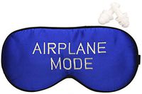 Airplane Mode Silk Sleep Mask with Adjustable Elastic Strap and Earplugs