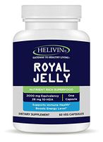 Helivin Royal Jelly – 2000 MG Equivalency – No Magnesium Stearate - Veggie Capsules