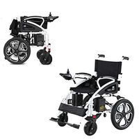 AINIDEMA Electric Wheelchair, Deluxe Foldable Power Compact Mobility Aid Wheel Chair, Powerful Dual Motor Wheelchair, Comfortable Disabled Wagon, Elderly Mobile Car