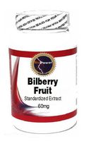 Bilberry Fruit Standardized Extract 60mg 100 Capsules # BioPower Nutrition